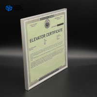 Elevator Inspection Certificate Frame #1066 - 1
